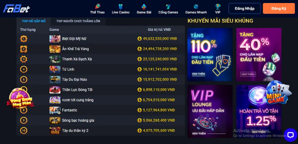 Sự kiện và giải đấu Nổ Hũ shbet0 app